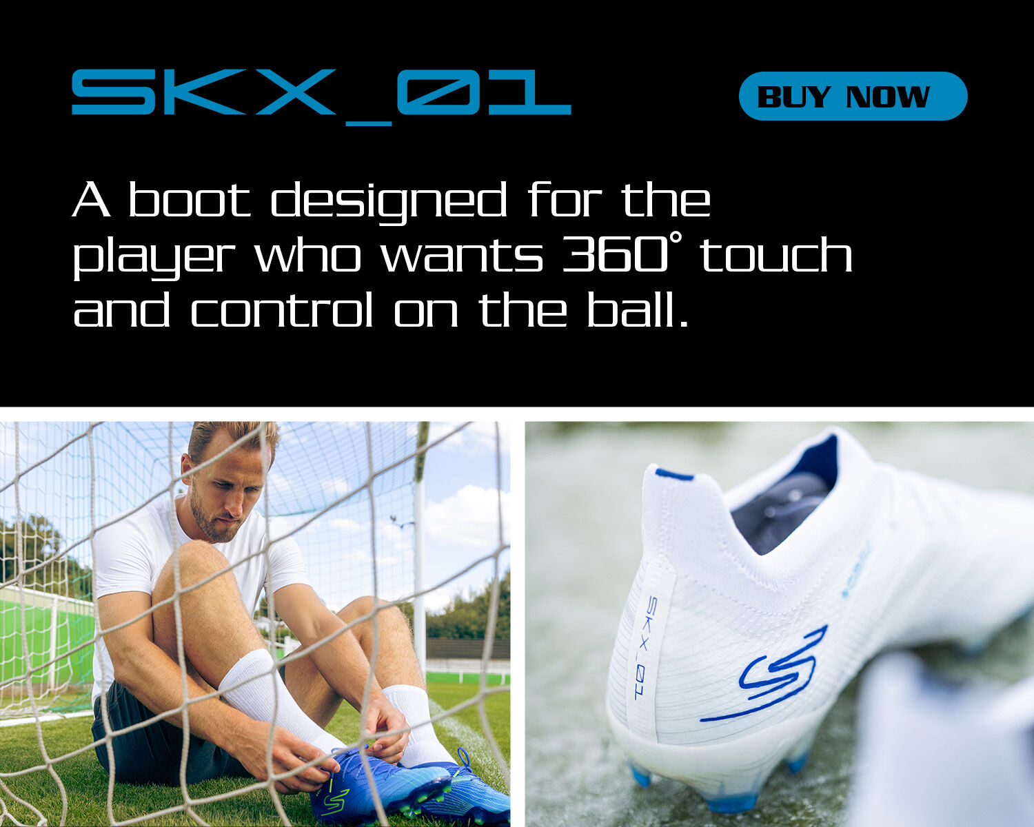 skechers football SKX_01. A boot designed for the player who eants 360 touch and control on the ball.
